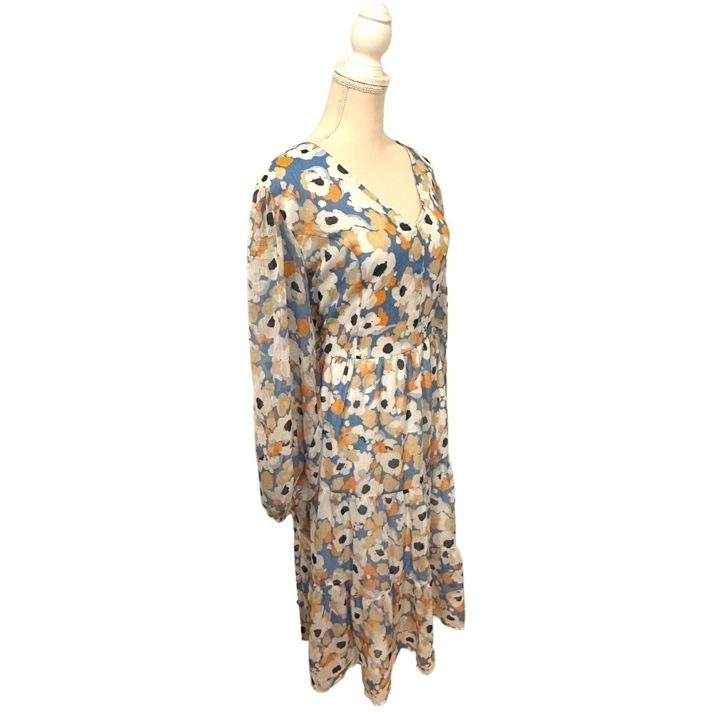 Joie Multicolor Floral Midi Dress in Size XL - Picture 4 of 6
